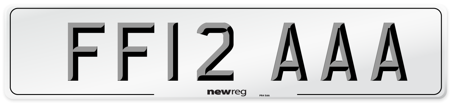 FF12 AAA Number Plate from New Reg